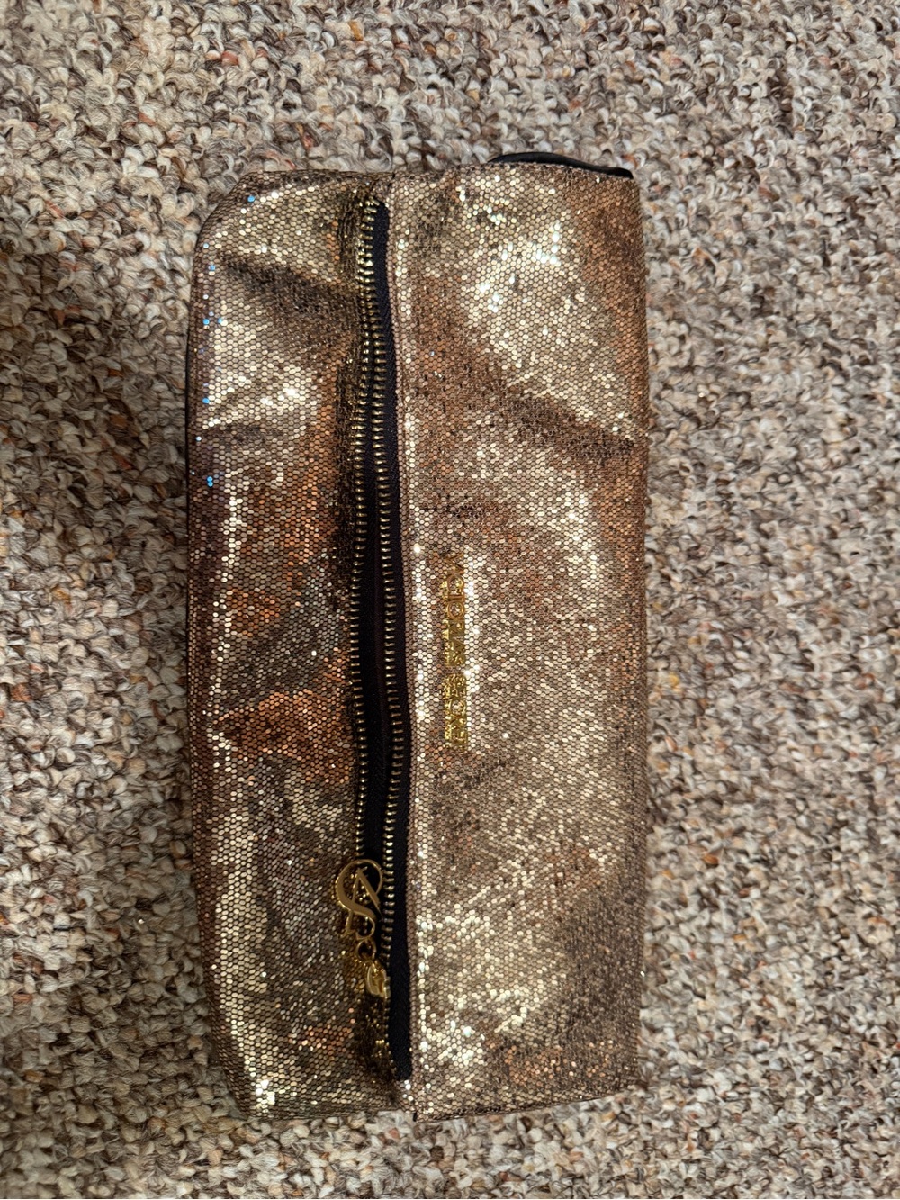 Vintage Y2K Victoria’s Secret Gold Sequin Women's clutch